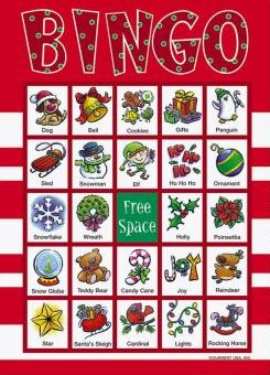 Christmas Bingo card