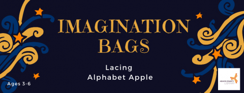September's Imagination Bag is Lacing Alphabet Apples! For ages 3-6