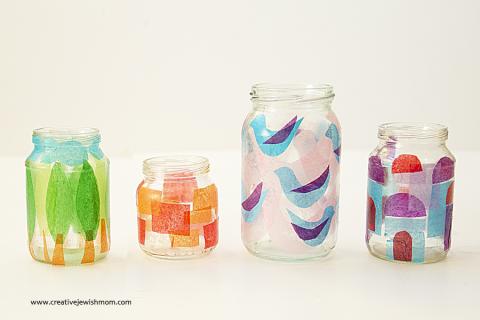 Decoupage mason jars