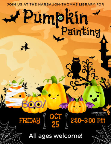 Pumpkin Painting October 25th 2:30-5:00 PM