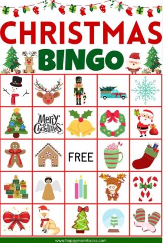 Christmas bingo card