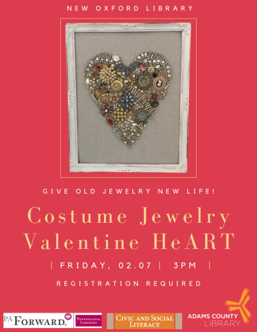 heart made of jewelry pieces 