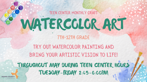 Teen Monthly Craft: Watercolor Art