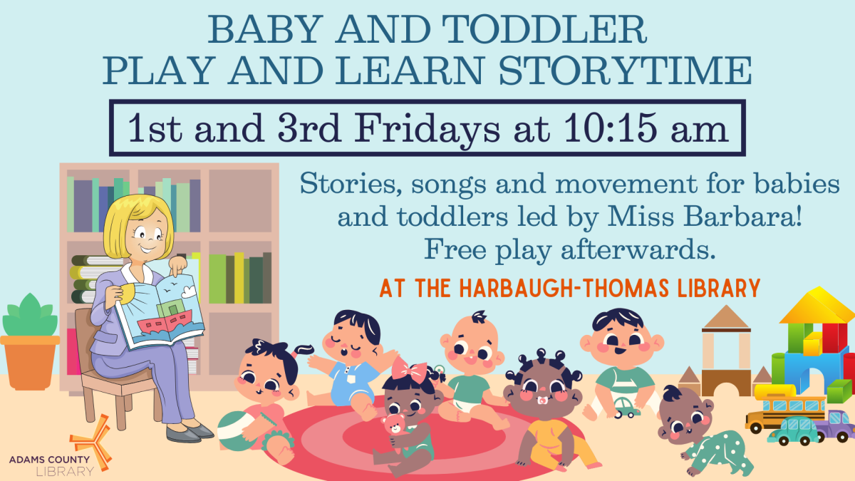 Baby and Toddler Play and Learn Storytime 1st and 3rd Fridays at 10:15 AM