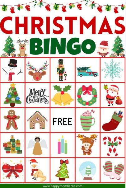 Christmas bingo card