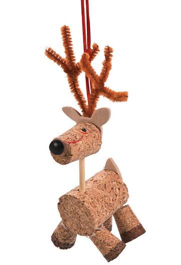 Cork reindeer craft